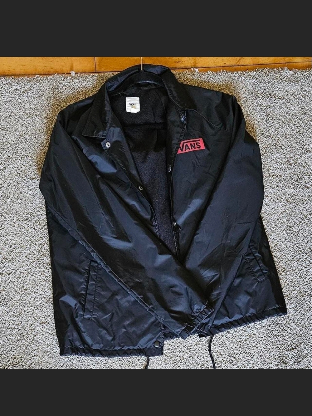 Vans Black Windbreaker